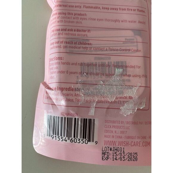 Smart Care Scented Hand Sanitizer Spray 1.2 Fl Oz Fruit Punch Hydrating NEW - Picture 7 of 10